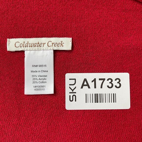 Coldwater Creek Open Front Sleeveless Cardigan Sweater Women Size M Red - Picture 2 of 9